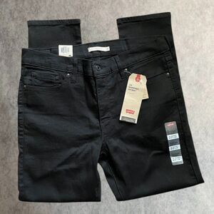Levis 311 Skinny Shaping Jeans Black Womens Size 32 Mid Rise Tummy Control NEW!